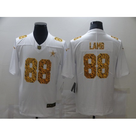 Men's Dallas Cowboys #88 CeeDee Lamb 2020 White Leopard Print Fashion Limited Stitched Jersey