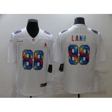 Men's Dallas Cowboys #88 CeeDee Lamb White Crucial Catch Limited Stitched Jersey
