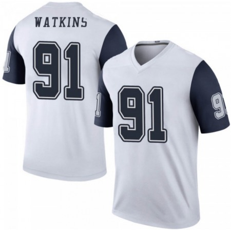Men's Dallas Cowboys #91 Carlos Watkins White Color Rush Limited Stitched Jersey