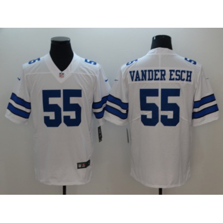 Men's NFL Dallas Cowboys #55 Vander Esch White 2018 Draft Vapor Untouchable Limited Stitched Jersey
