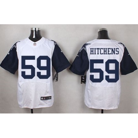 Nike Cowboys #59 Anthony Hitchens White Men's Stitched NFL Elite Rush Jersey