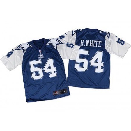 Nike Cowboys #54 Randy White Navy Blue/White Throwback Men's Stitched NFL Elite Jersey