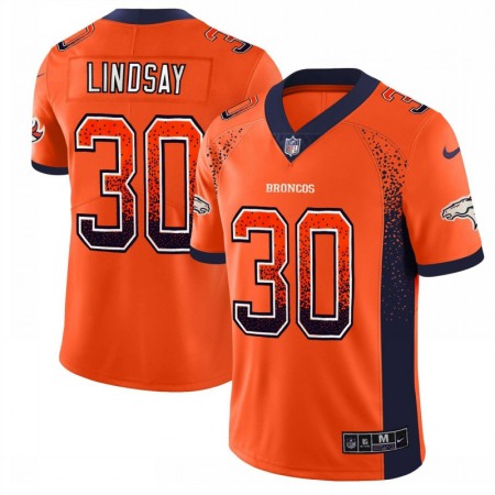 Men's Denver Broncos #30 Phillip Lindsay Orange 2018 Drift Fashion Color Rush Limited Stitched NFL Jersey