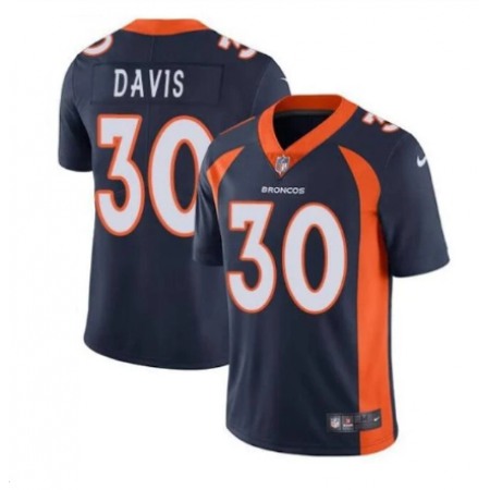 Men's Denver Broncos #30 Terrell Davis Navy Vapor Untouchable Limited Stitched Jersey