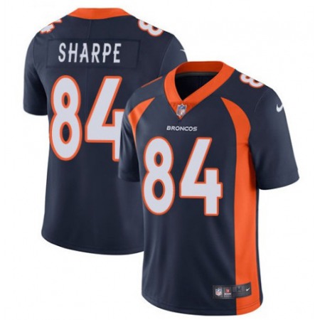 Men's Denver Broncos #84 Shannon Sharpe Navy Vapor Untouchable Limited Stitched Jersey