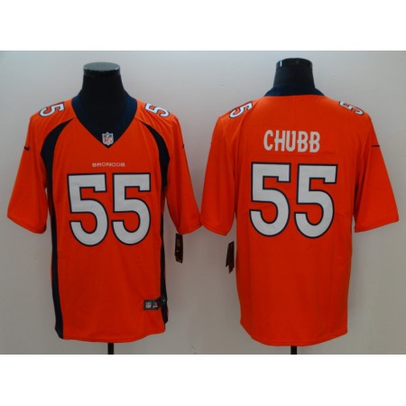 Men's NFL Denver Broncos #55 Bradley Chubb Orange 2018 Draft Vapor Untouchable Limited Stitched Jersey