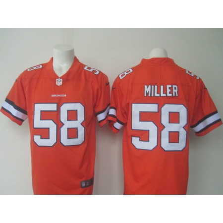 Men's Nike Broncos #58 Von Miller Orange Limited Rush Stitched NFL Jersey
