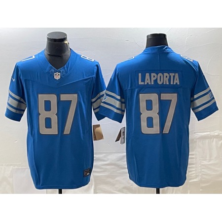 Men's Detroit Lions #87 Sam LaPorta Blue 2023 F.U.S.E. Vapor Untouchable Limited Stitched Jersey