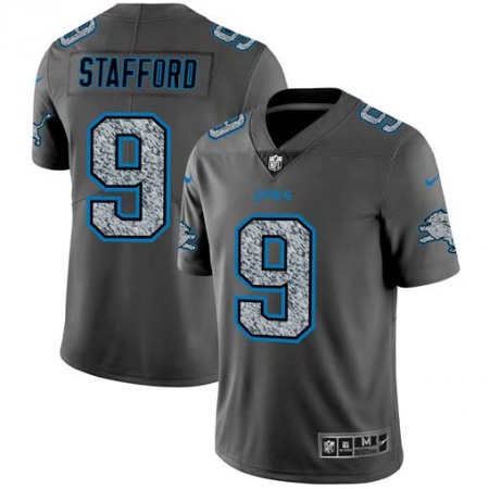 Men's Detroit Lions #9 Matthew Stafford 2019 Gray Fashion Static Limited Stitched NFL Jersey