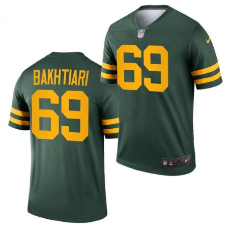 Men's Green Bay Packers #69 David Bakhtiari 2021 Green Legend Stitched Football Jersey