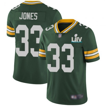 Men's Green Bay Packers #33 Aaron Jones Green Super Bowl LIV Vapor Untouchable Stitched NFL Limited Jersey