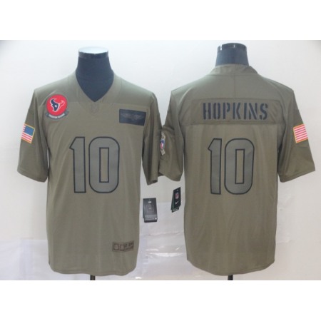 Men's Houston Texans #10 DeAndre Hopkins 2019 Camo Salute To Service Stitched NFL Jersey