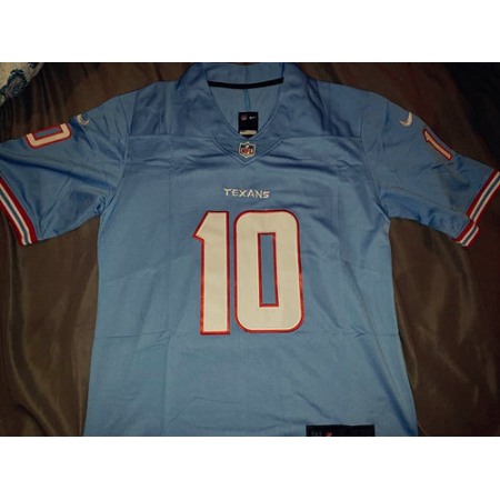 Men's Houston Texans #10 DeAndre Hopkins Blue Limited Stitched NFL Jersey