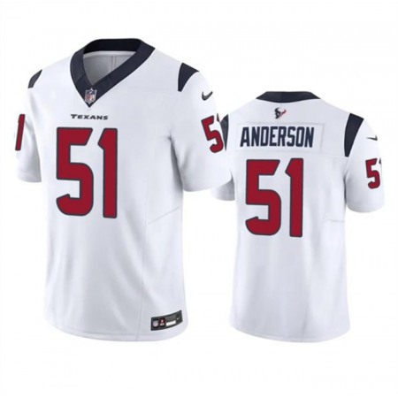 Men's Houston Texans #51 Will Anderson Jr. White 2023 F.U.S.E Vapor Untouchable Stitched Football Jersey