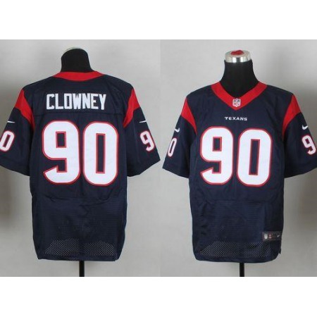 Nike Texans #90 Jadeveon Clowney Navy Blue Team Color Men's Stitched NFL Elite Jersey