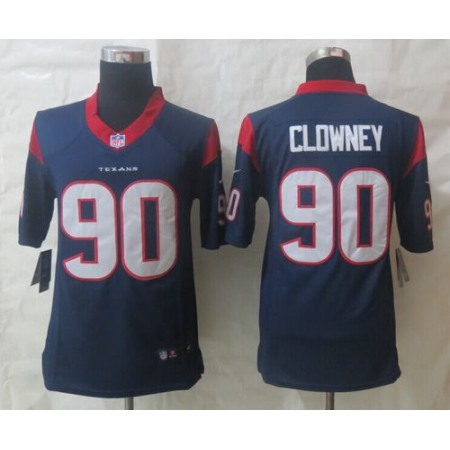 Nike Texans #90 Jadeveon Clowney Navy Blue Team Color Men's Stitched NFL Limited Jersey