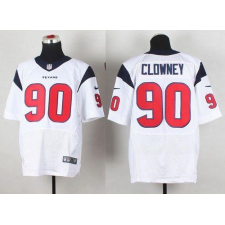 Nike Texans #90 Jadeveon Clowney White Men's Stitched NFL Elite Jersey