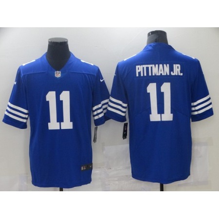 Men's Indianapolis Colts #11 Michael Pittman Jr. Blue Stitched Football Jersey
