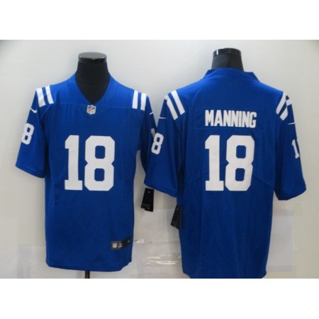 Men's Indianapolis Colts #18 Peyton Manning Blue Vapor Untouchable Limited Stitched Jersey