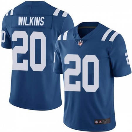 Men's Indianapolis Colts #20 Jordan Wilkins Blue Vapor Untouchable Limited Stitched Jersey