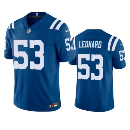 Men's Indianapolis Colts #53 Shaquille Leonard Blue 2023 F.U.S.E Vapor Untouchable Stitched Football Jersey
