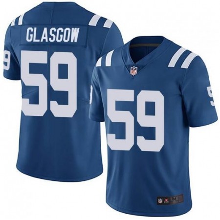 Men's Indianapolis Colts #59 Jordan Glasgow Blue Stitched Jersey