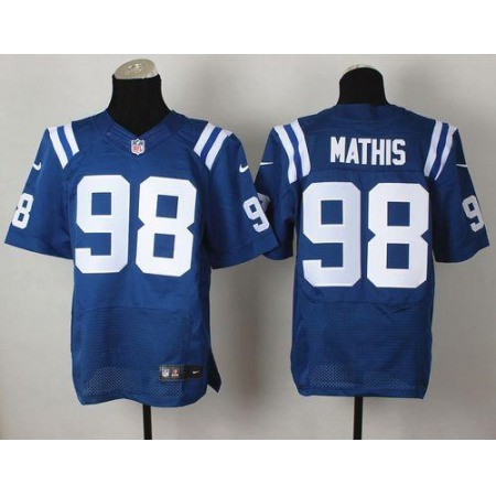 Nike Colts #98 Robert Mathis Royal Blue Team Color Men's Stitched NFL Elite Jersey