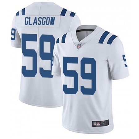 Men's Indianapolis Colts #59 Jordan Glasgow White Stitched Jersey