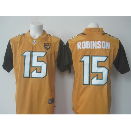 Men's Nike Jaguars #15 Allen Robinson Gold Limited Rush Stitched NFL Jersey