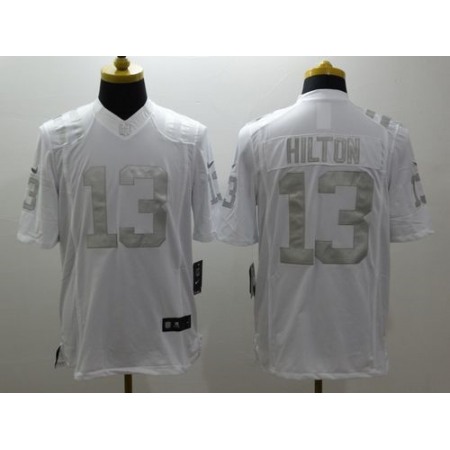 Nike Colts #13 T.Y. Hilton White Men's Stitched NFL Limited Platinum Jersey
