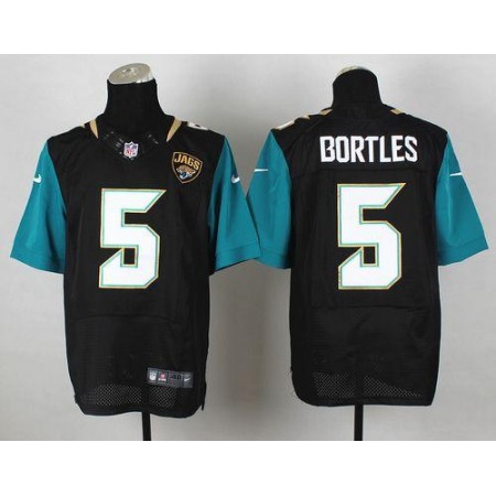 Nike Jaguars #5 Blake Bortles Black Alternate Men's Stitched NFL Elite Jersey