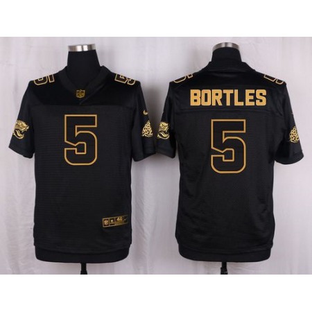 Nike Jaguars #5 Blake Bortles Black Men's Stitched NFL Elite Pro Line Gold Collection Jersey