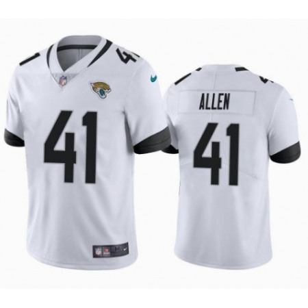 Men's Jacksonville Jaguars #41 Josh Allen White Vapor Untouchable Limited Stitched NFL Jersey