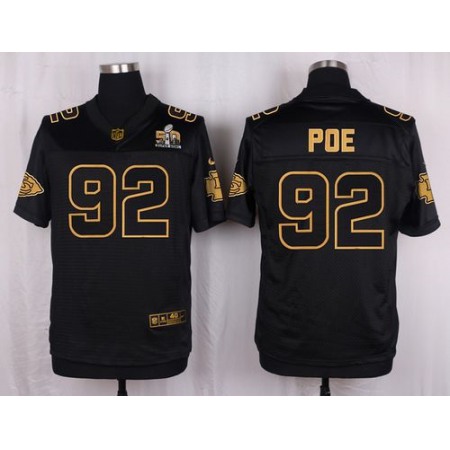 Nike Chiefs #92 Dontari Poe Black Men's Stitched NFL Elite Pro Line Gold Collection Jersey
