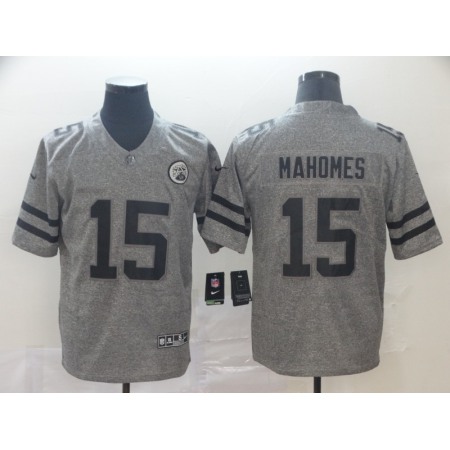 Men's Kansas City Chiefs #15 Patrick Mahomes Grey Stitched NFL Jersey