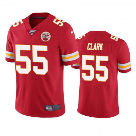 Men's Kansas City Chiefs #55 Frank Clark Red 2019 100th Season Vapor Untouchable Limited Stitched NFL Jersey