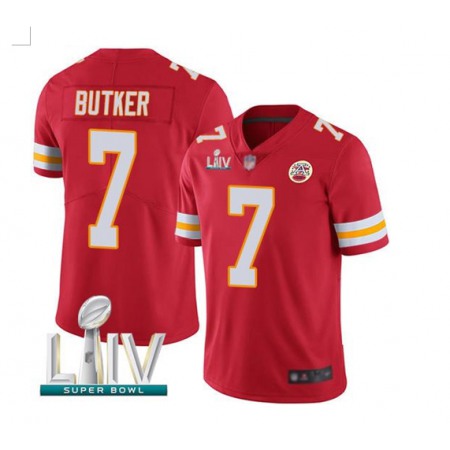 Men's Kansas City Chiefs #7 Harrison Butker Red Super Bowl LIV Vapor Untouchable Limited Stitched NFL Jersey