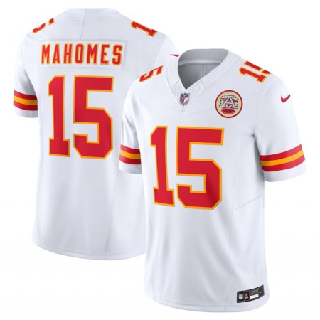 Men's Kansas City Chiefs #15 Patrick Mahomes White 2023 F.U.S.E. Vapor Untouchable Limited Stitched Jersey