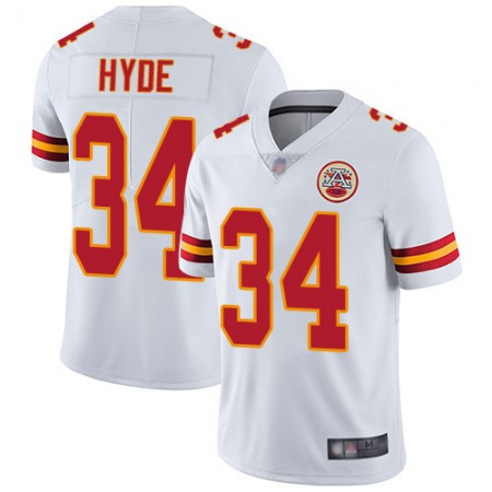 Men's Kansas City Chiefs #34 Carlos Hyde White Vapor Untouchable Limited Stitched NFL Jersey