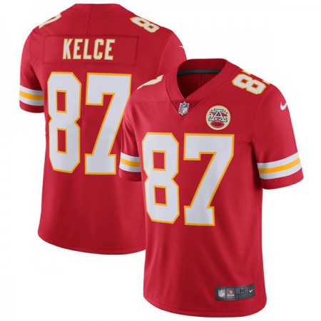 Men's Kansas City Chiefs #87 Travis Kelce Nike Red Vapor Untouchable Limited Stitched NFL Jersey