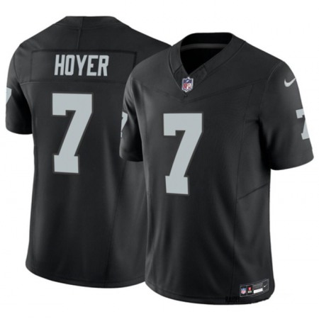 Men's Las Vegas Raiders #7 Brian Hoyer Black 2023 F.U.S.E Vapor Untouchable Stitched Football Jersey