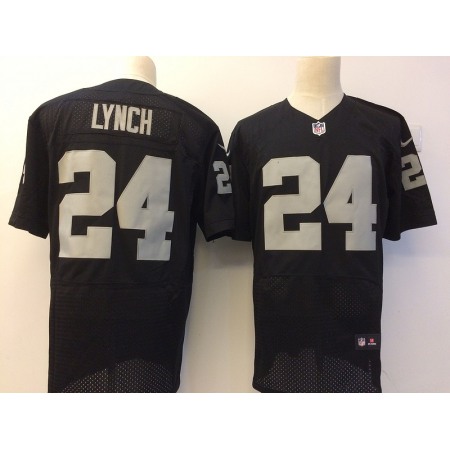 Men's Oakland Raiders #24 Marshawn Lynch Black 2017 Stitched NFL Nike Elite Jersey