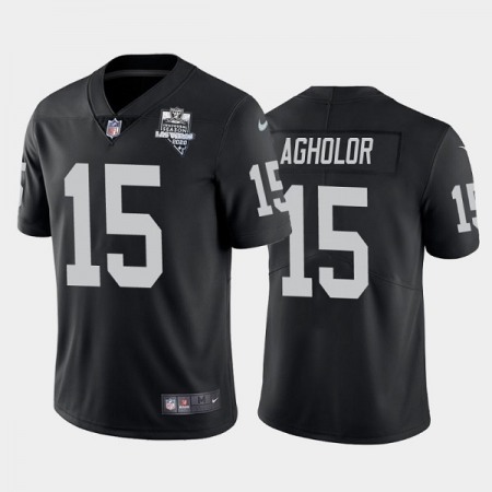 Men's Las Vegas Raiders #15 Nelson Agholor Black 2020 Inaugural Season Vapor Limited Stitched Jersey