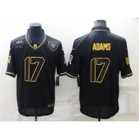 Men's Las Vegas Raiders #17 Davante Adams Black/Gold Salute To Service Limited Stitched Jersey