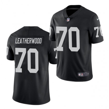Men's Las Vegas Raiders #70 Alex Leatherwood 2021 NFL Draft Black Vapor Untouchable Limited Stitched Jersey