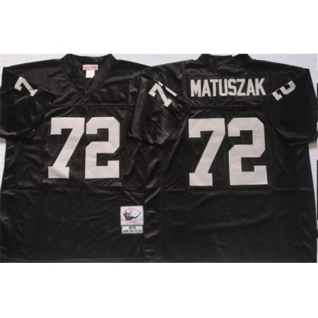 Men's Las Vegas Raiders #72 John Matuszak Black Limited Stitched Jersey