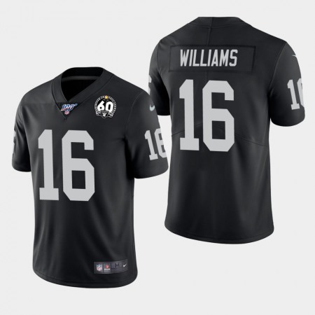 Men's Oakland Raiders #16 Tyrell Williams Black 100th Season with 60 Patch Vapor Limited Stitched NFL Jersey