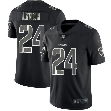 Men's Oakland Raiders #24 Marshawn Lynch 2018 Black Impact Limited Stitched NFL Jersey