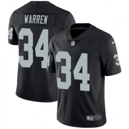 Men's Oakland Raiders #34 Chris Warren Black Vapor Untouchable Limited NFL Stitched Jersey