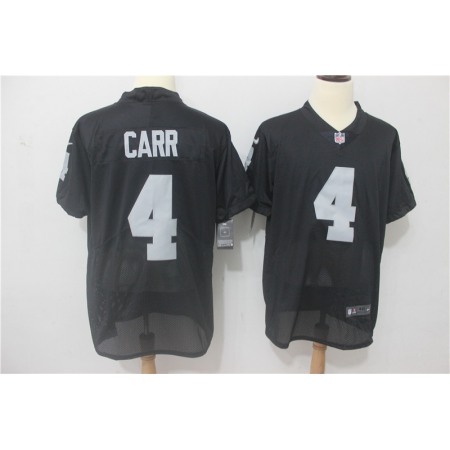 Men's Oakland Raiders #4 Derek Carr Black Vapor Untouchable Elite Stitched NFL Jersey